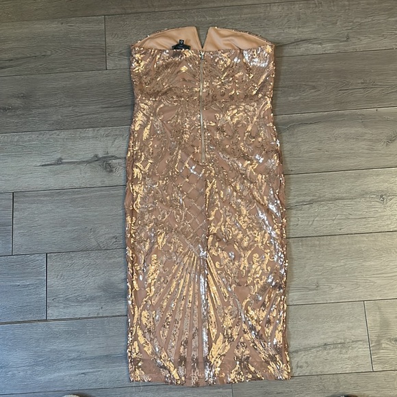 Copper sequin size M dress - Picture 3 of 4